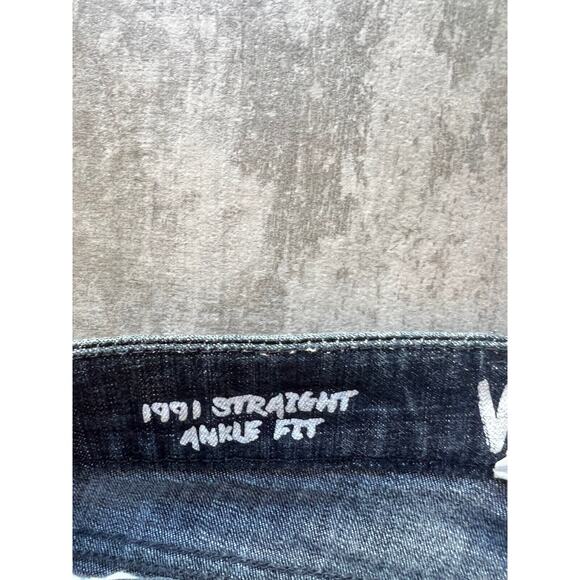 VOLCOM 1991 Straight Ankle Fit Dark Wash Denim Jeans Stretch Size 11 Waist 31 - Picture 5 of 11